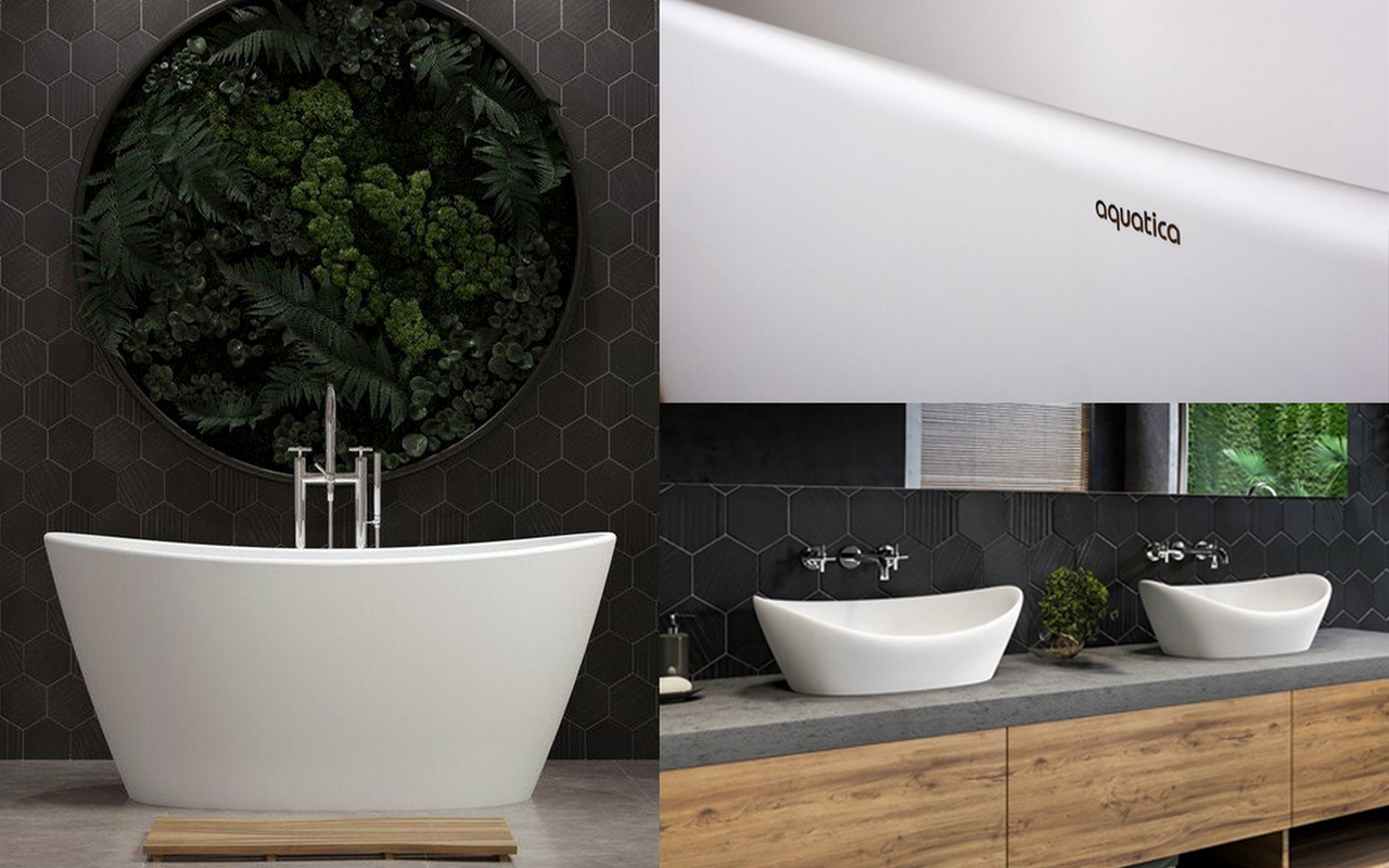 Luna Solid Surface Bathtub and Sinks